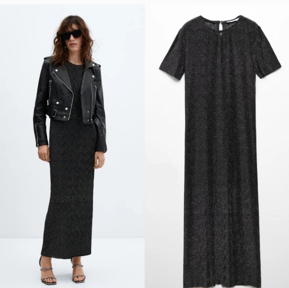 MANGO Lurex dress